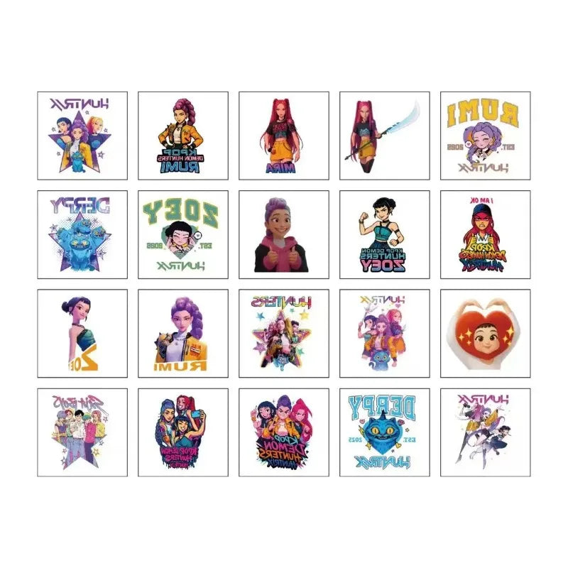 20pcs Cartoon Temporary Tattoo Stickers for Party & Gift Giving