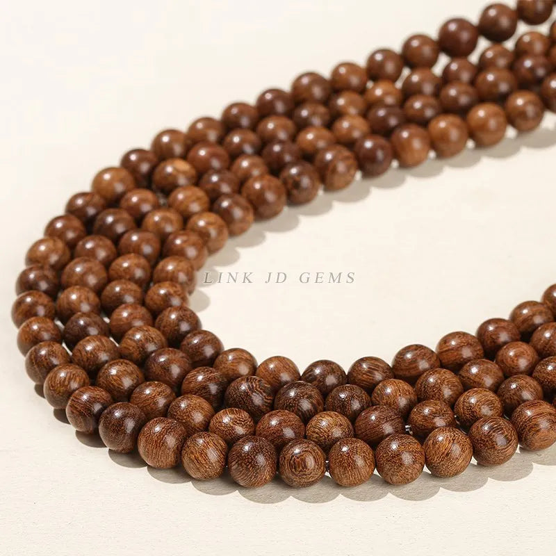 Natural Wood Bead Jewelry Making Supplies - Round Sandalwood Beads 6-10mm