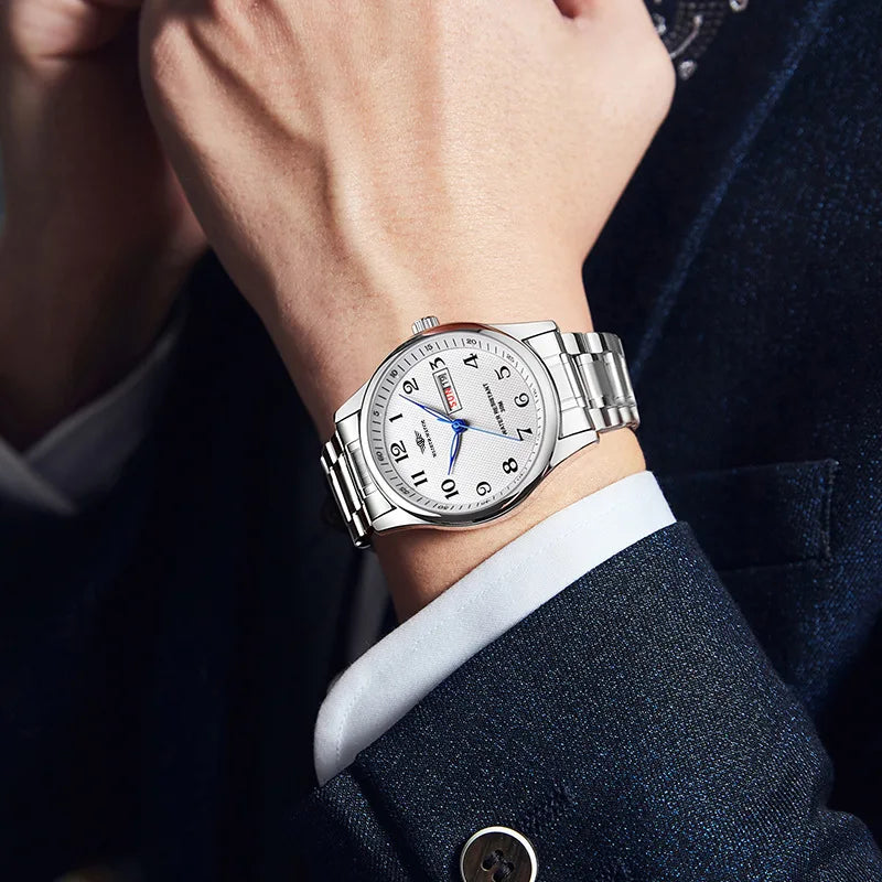 Vintage Ultra-Thin Men's Watch - Waterproof Quartz Timepiece with Night Light