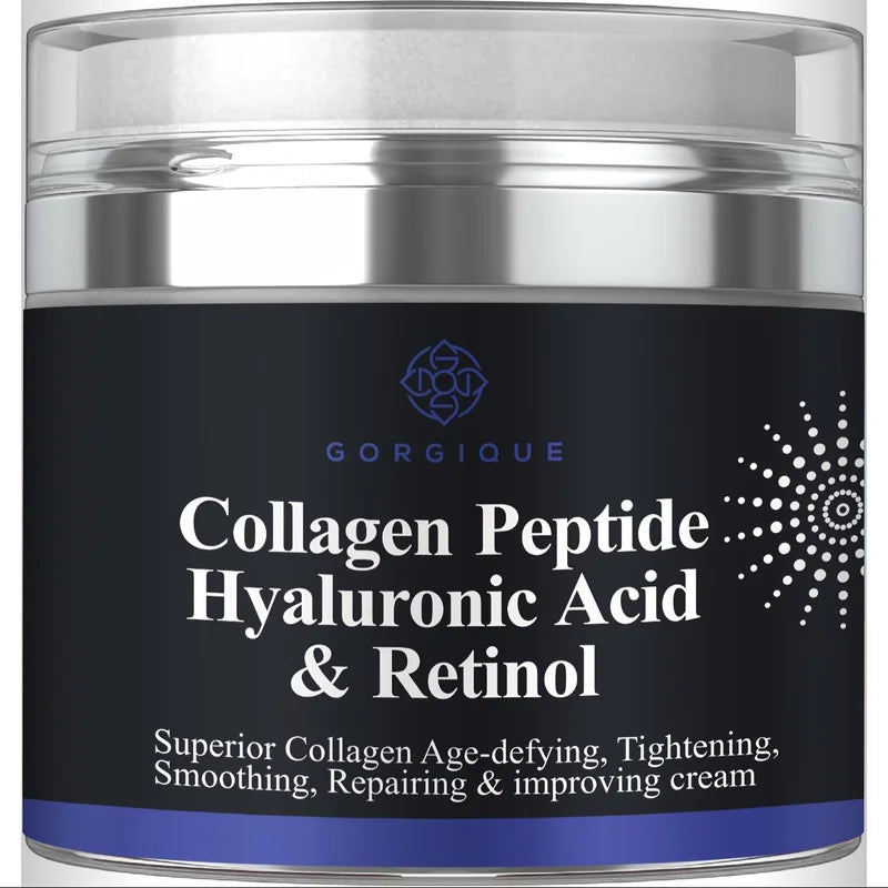Collagen Peptide Face Moisturizer with Hyaluronic Acid & Retinol - Anti-Aging Skin Care