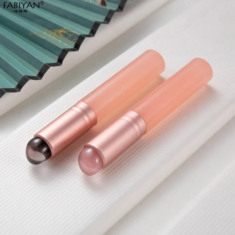 Silicone Lip Brush for Lipstick Eye Shadow Makeup Application - Soft, Portable, Reusable