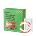 Temporary Cosmetic Denture Kit with Adjustable Fit & Fitting Material for Smile Enhancement