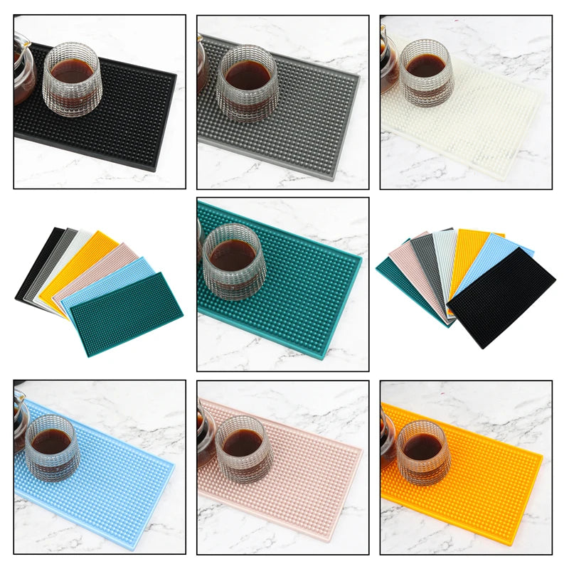 Heavy Duty Silicone Bar Mat for Spill Containment - Dishwasher Safe, Perfect for Bars and Restaurants