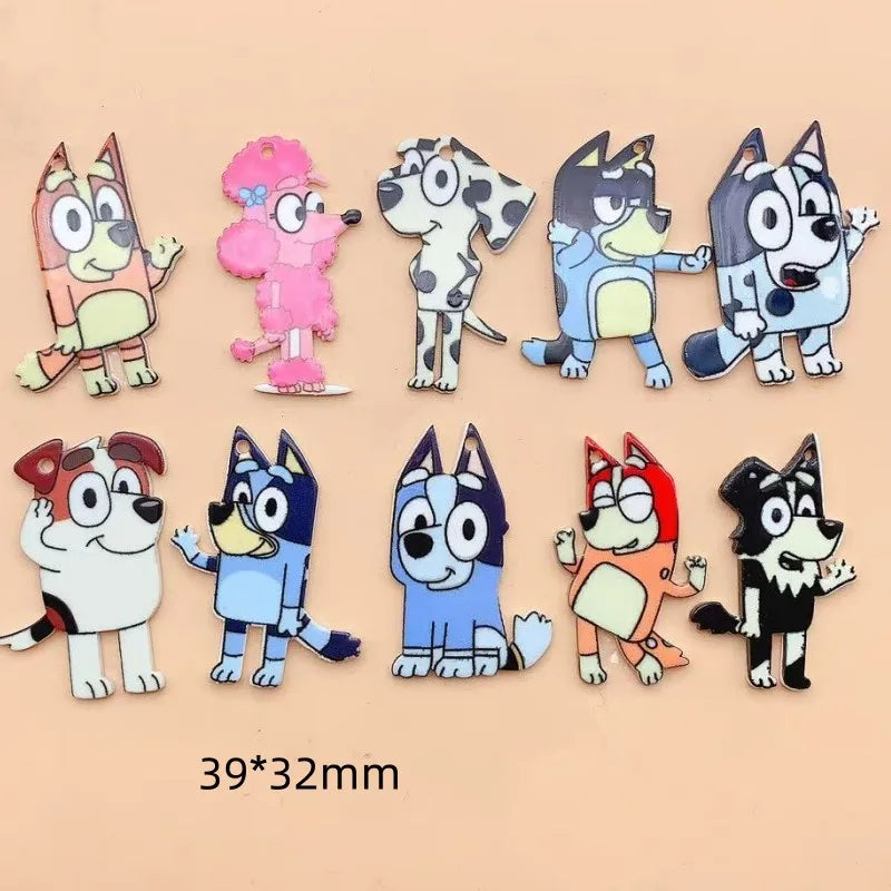 10pcs Acrylic Animal Charms for Jewelry Making & Crafts - Dog, Cat, Bird Pendant Pendants