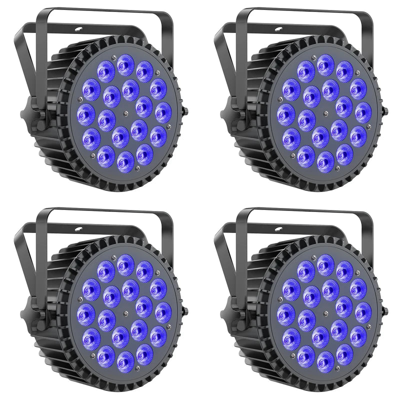 RGBWA+UV 6IN1 Par Light with DMX512 for Disco, Party, Stage Lighting