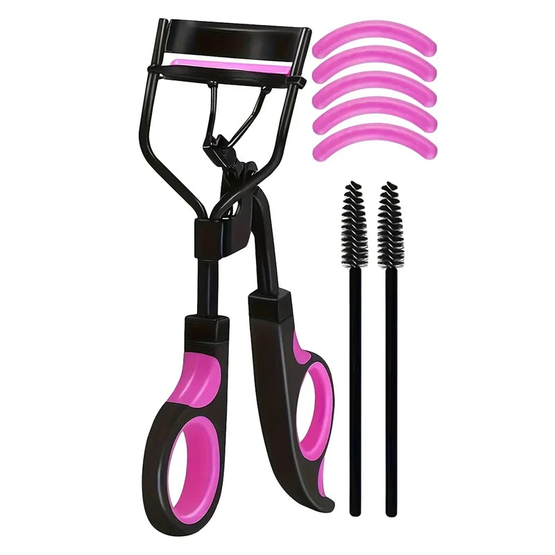 Eyelash Curler Set with Replacement Pads and Multipurpose Face Razor for Women