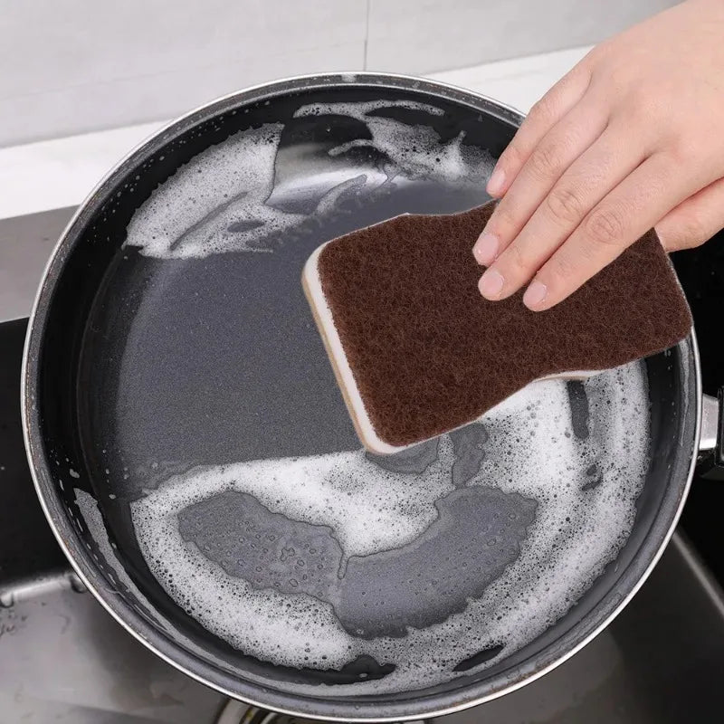 Multi-Layer Dishwashing Sponge Set - 30/5Pcs Thickened Sandy Fiber Kitchen Scrub Pads