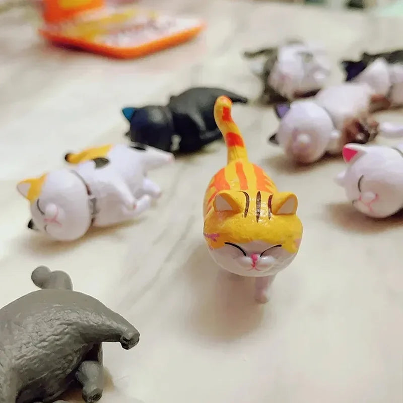 Cute Kawaii Cat Figurines Mini Decorations for Kids, Home & Desk Decor