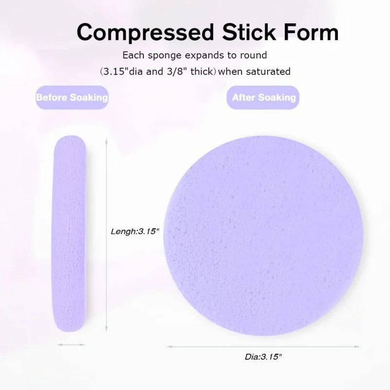 Face Wash Puff with Storage Box - Facial Cleansing Sponge for Makeup Removal