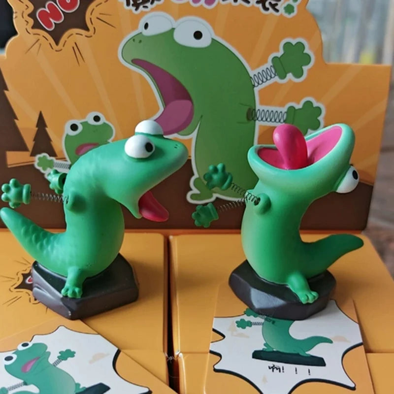 Lizard Ornament Keychain - Cute Resin Desk Accessory & Party Gift