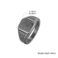 Stainless Steel Signet Ring for Men - Chunky Square Band 11.8mm Wide Gift