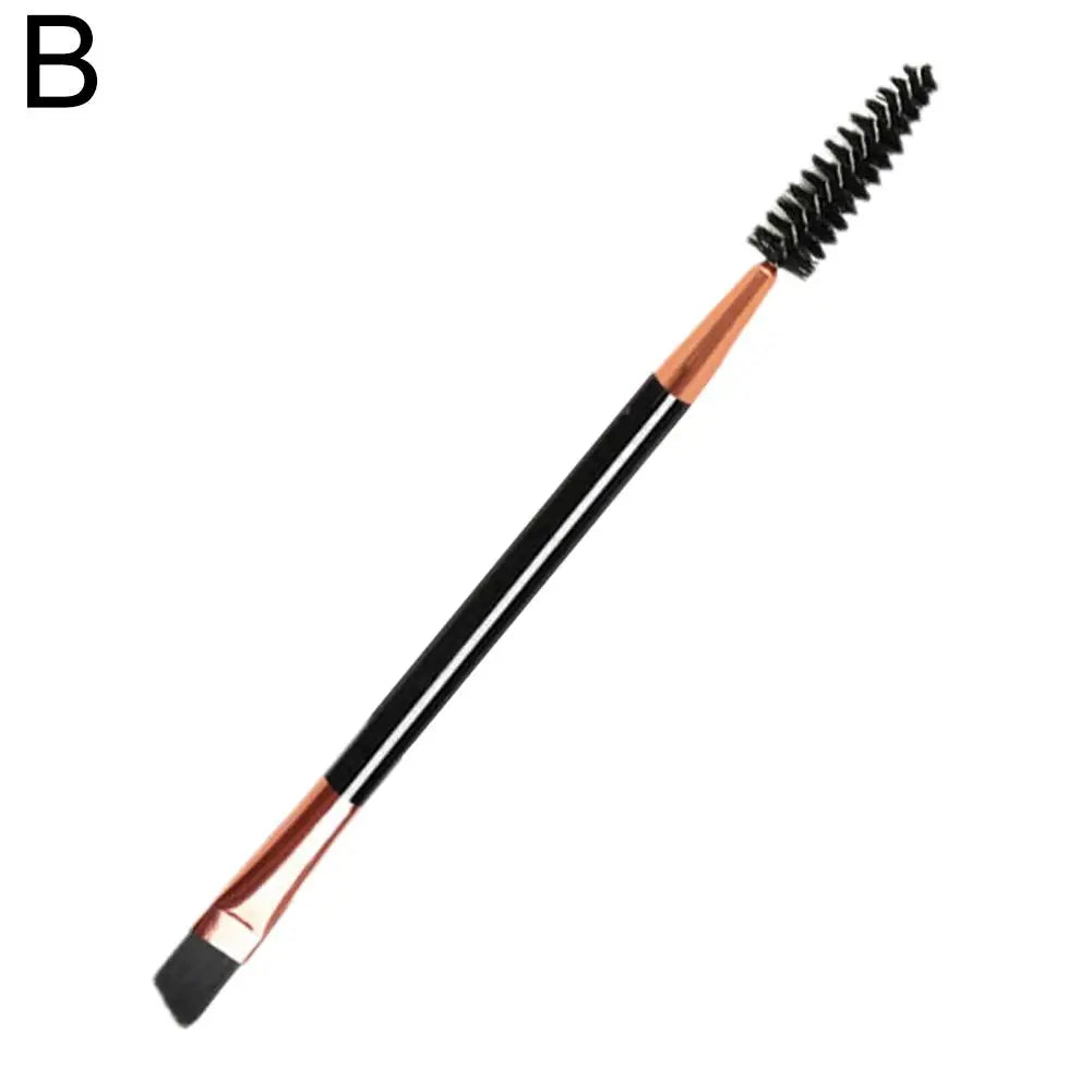 Double Ended Eyebrow and Eyelash Brush Set - Angled Brow & Spoolie