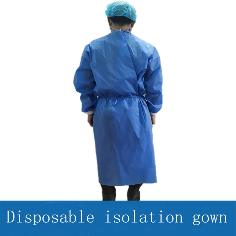 Disposable Non-Woven Isolation Gown Protective Coverall for Work and Dust Resistance
