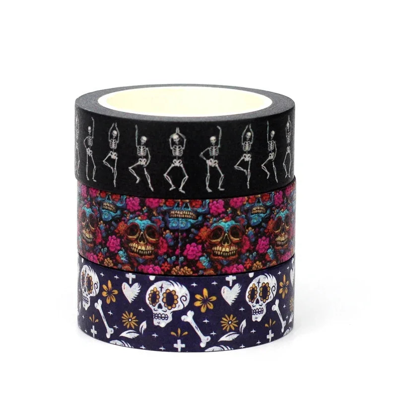 Decor Washi Tape Set 10M for Scrapbooking & Stationery - Halloween Skull Cat