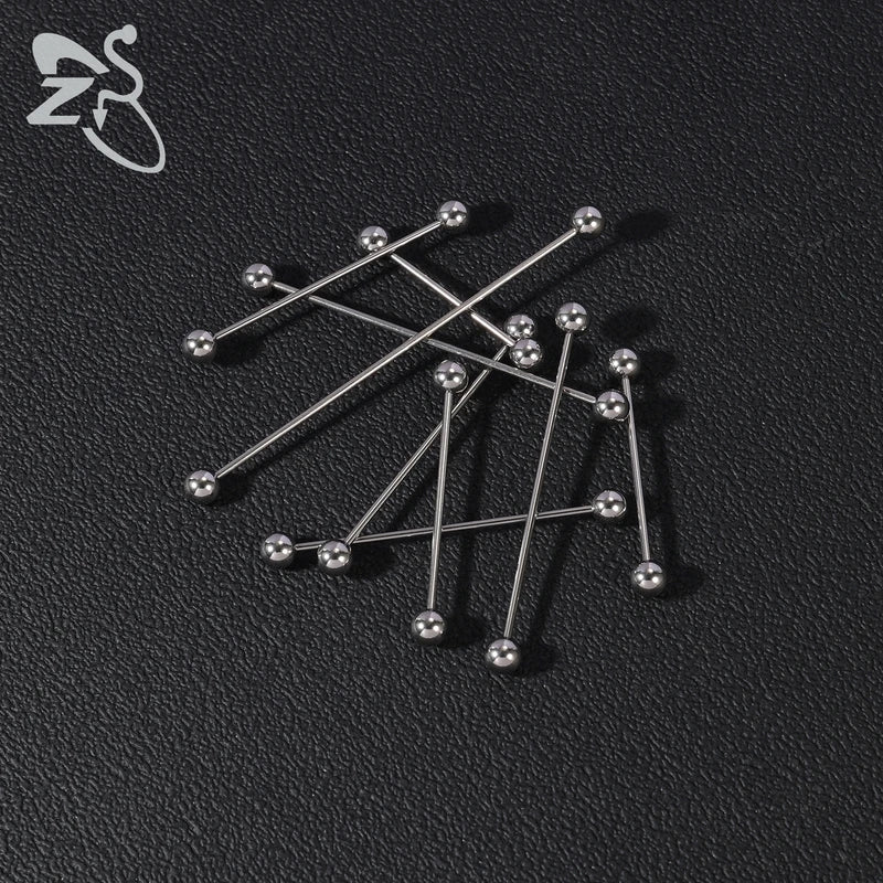 Industrial Barbell Earrings 316L Surgical Steel Spike Long Ear Helix Cartilage Jewelry