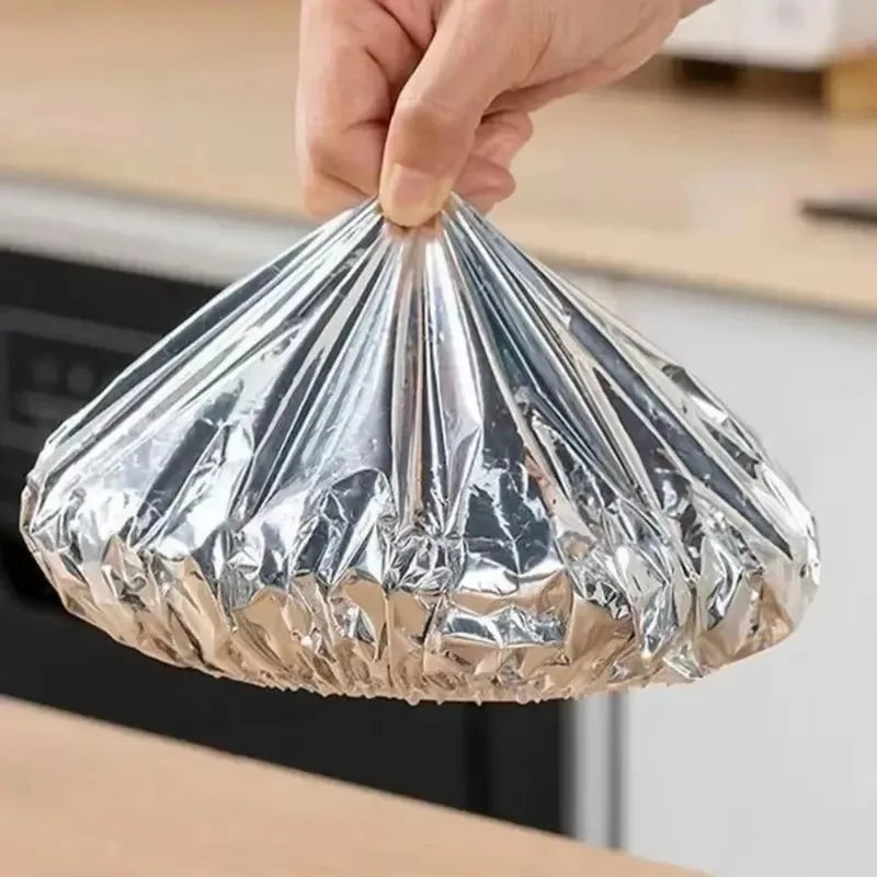 Reusable Aluminum Foil Food Cover for Preservation & Insulation - Set of 10-100