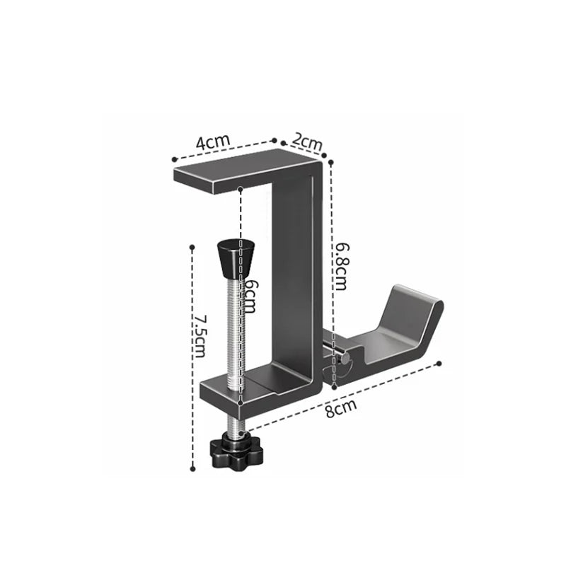 Adjustable Desk Edge Hook for Hanging Bags - Punch-Free, Foldable Multi-Functional Table Organizer