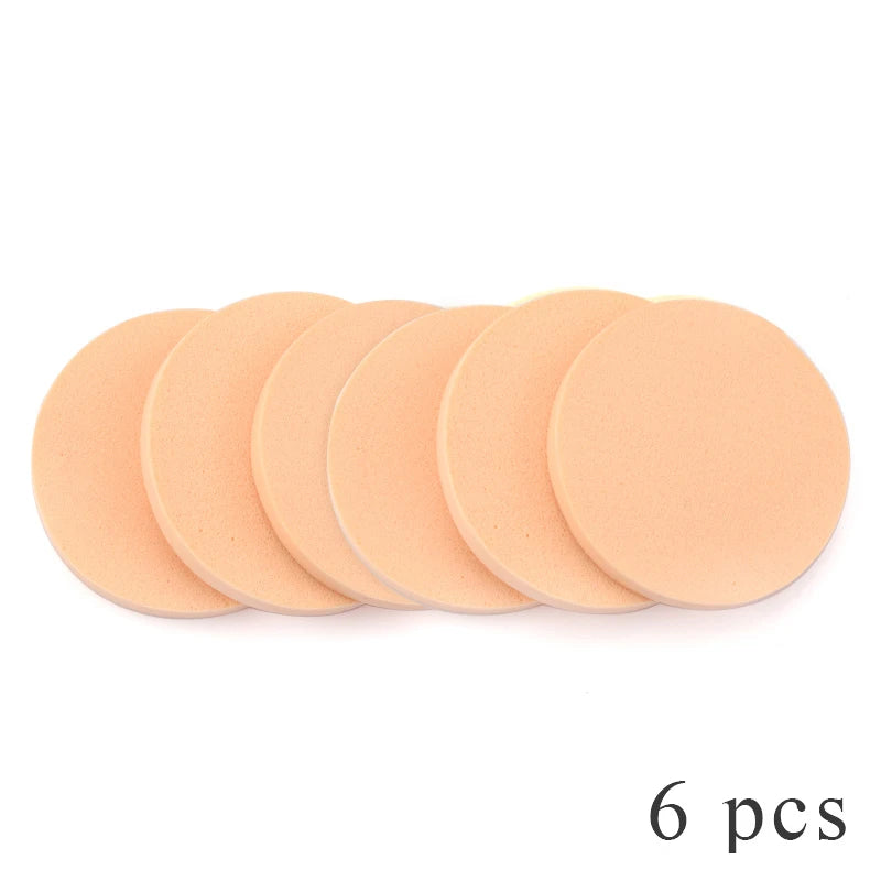 6Pcs Makeup Sponge Set - Soft Latex Facial Powder Puffs for Foundation and Contouring
