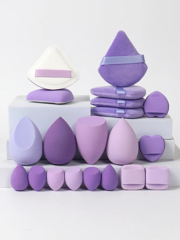 20 Pcs Makeup Sponge and Puff Set for Face Powder and Concealer