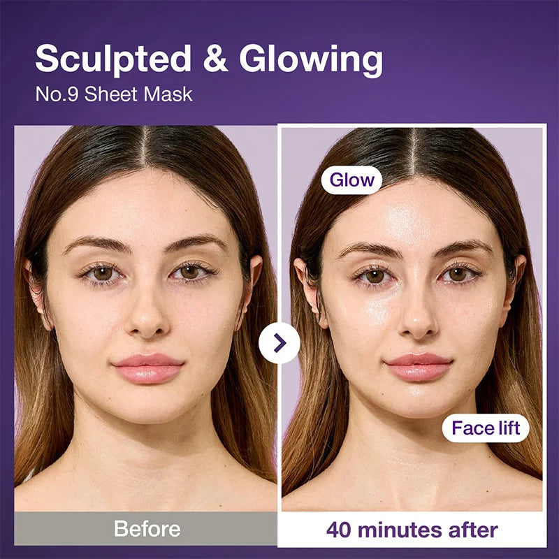Instant Firming Face Mask with Peptides & Collagen - 4 Sheets & Lifting Band