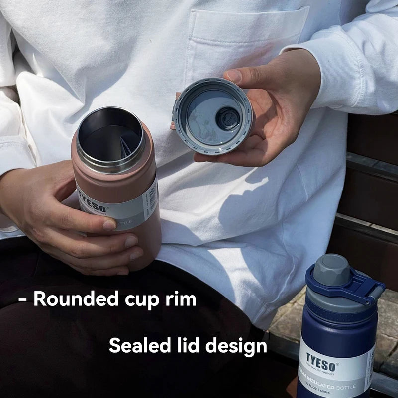Insulated Stainless Steel Travel Water Bottle - Hot & Cold Drink Thermos Mug