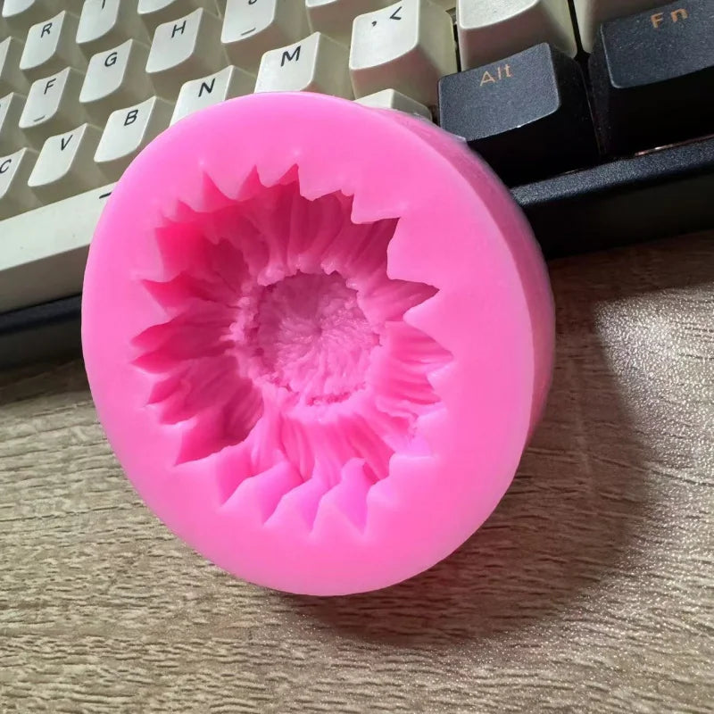 Sunflower Silicone Candle Mold - Oval Shaped Scented Wax & Clay Craft Tool