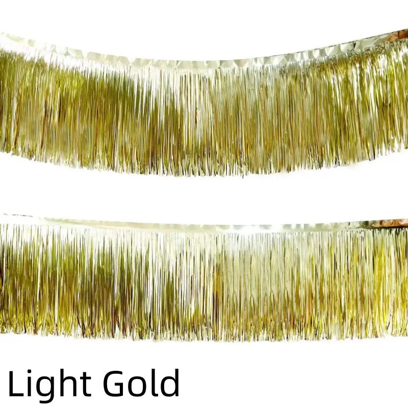 Metallic Foil Fringe Garland Party Decorations for Weddings Birthdays & Events