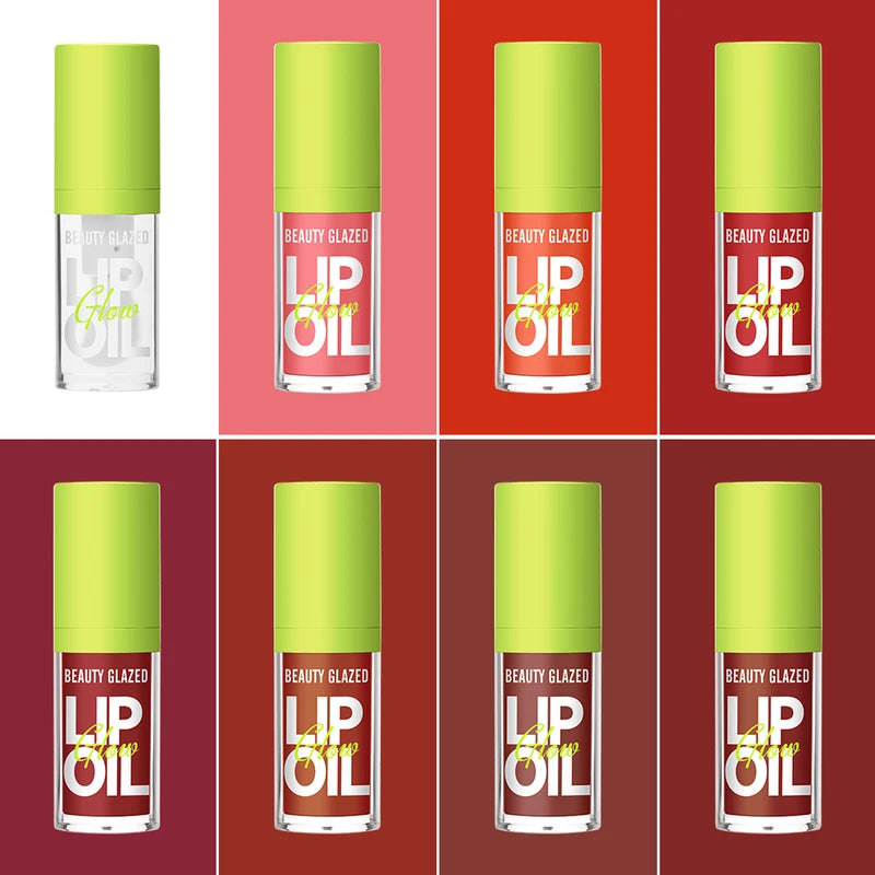 Colorful Moisturizing Lip Gloss Set - Pearlescent Nude Lip Stain with Natural Lip Oil for Valentine's Day