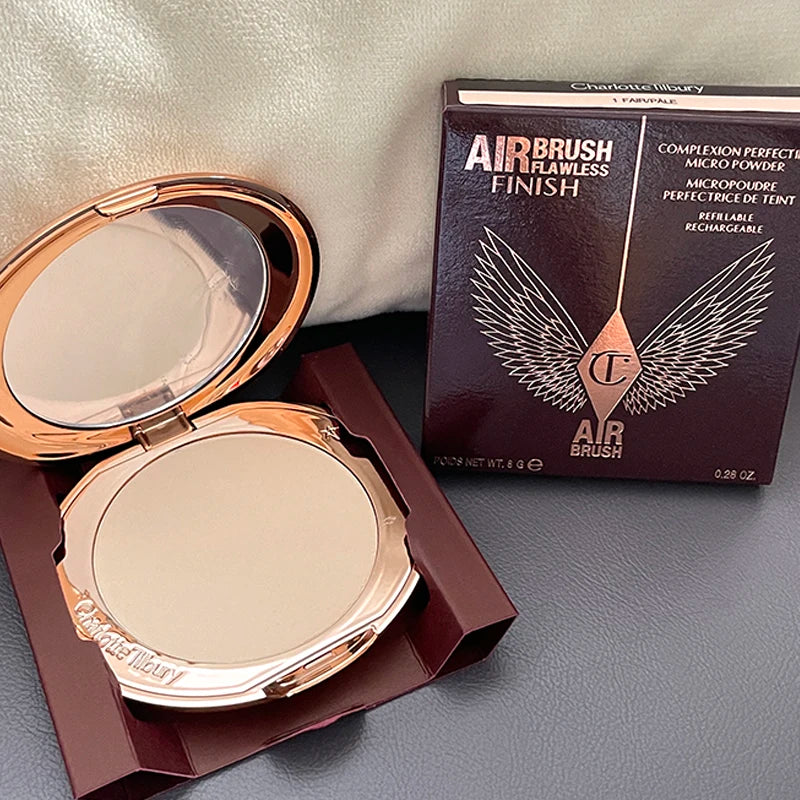 Matte Pressed Face Powder with Oil Control & Brightening - Compact Foundation