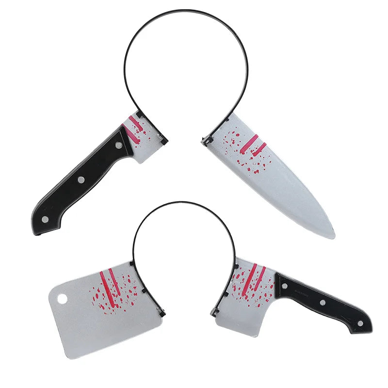 Halloween Horror Fake Saws Knife Headband - Party Prop Costume Accessory