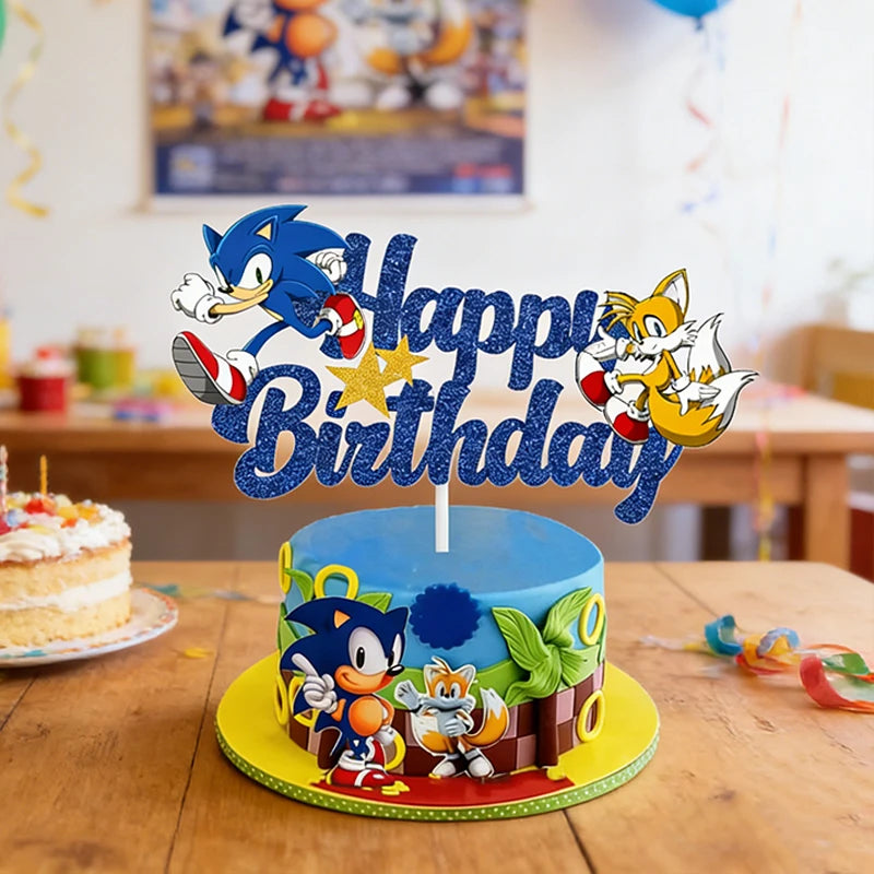Cute Birthday Party Decorations - Kawaii Cake Insert & Anime Cartoon Supplies