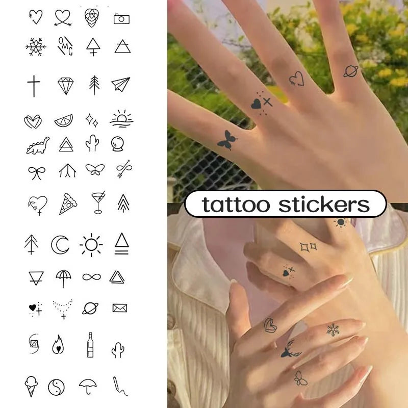 6 Pcs Waterproof Temporary Tattoo Sets for Men & Women - Long-Lasting & Realistic Design