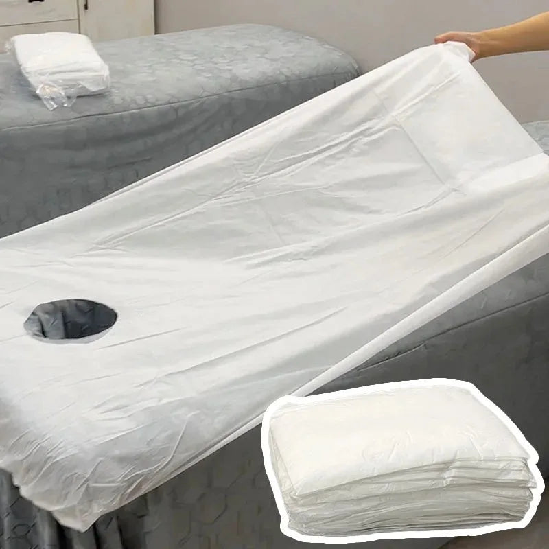 Disposable Bed Cover Sheets for Beauty Salon Spa Massage Soft Breathable Non-Woven Fabric 10pcs