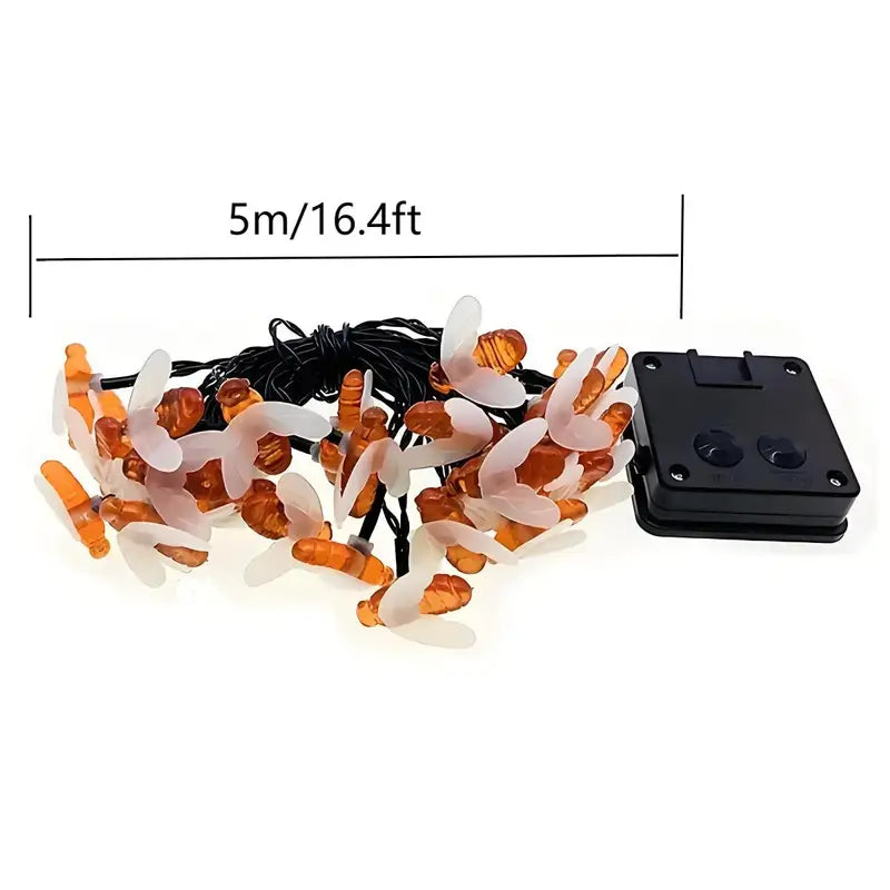 Solar Outdoor Bee Light String with 8 Modes - Garden & Balcony Decor