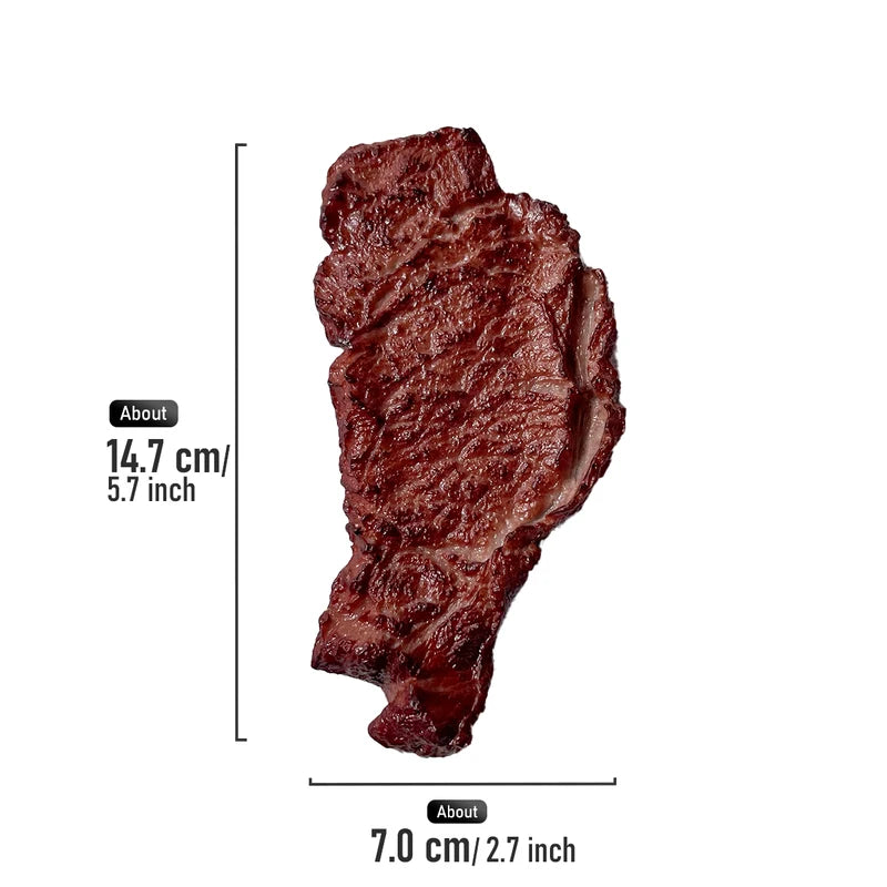 Realistic Fake Steak Model - Artificial Meat Prop for Food Photography & Decor