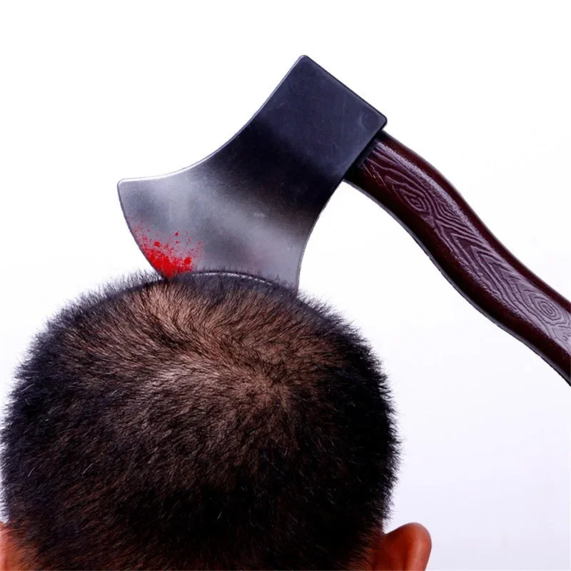 Halloween Horror Fake Blood Prop Knife Ax Saws Headband Party Decoration