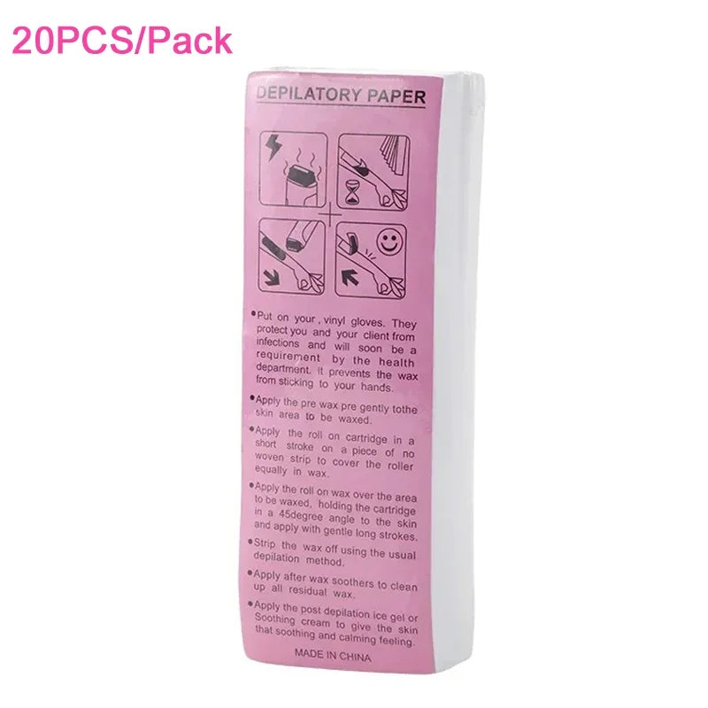 Hair Removal Wax Strips 20/50/100pcs Non-Woven Fabric Depilatory Tool for Leg Hair Removal