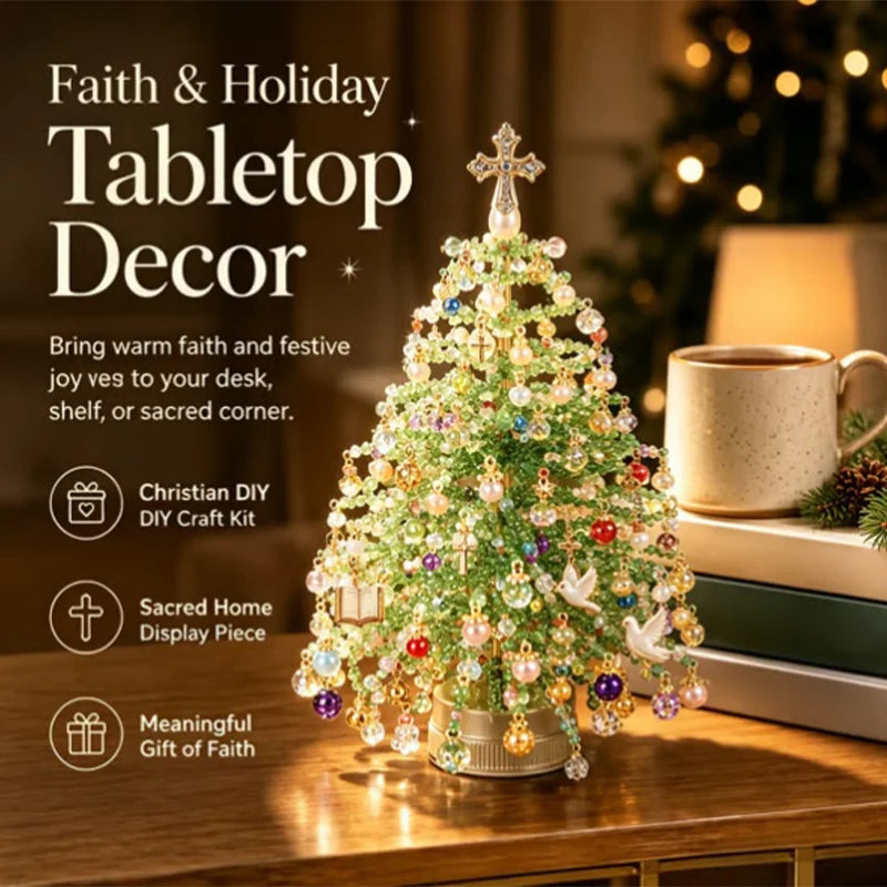 DIY Beaded Christmas Tree Kit - Handmade Holiday Decor & Craft Supplies