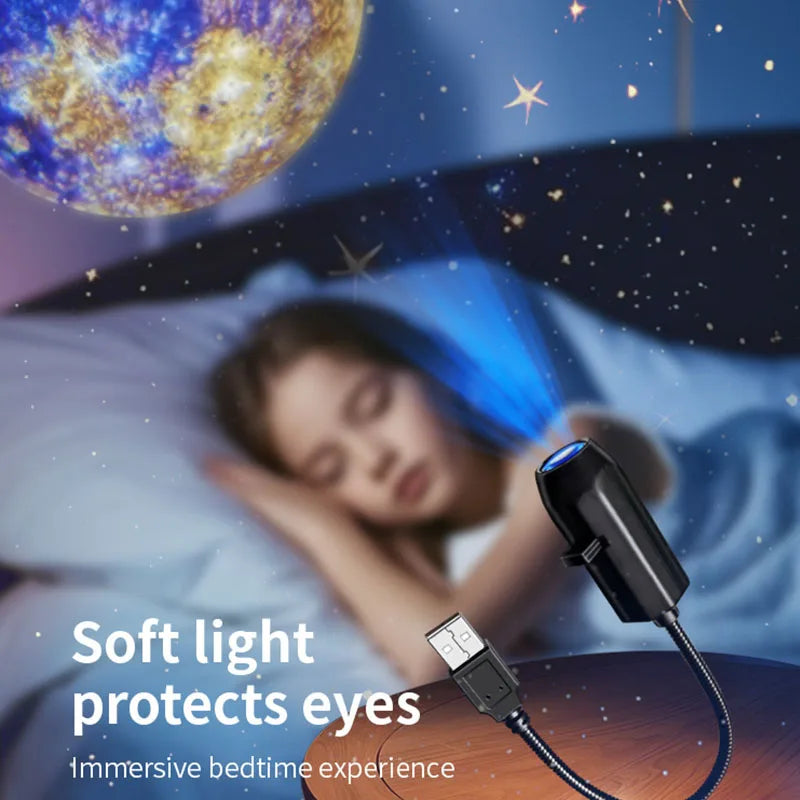 USB Projector Night Light for Wall & Ceiling Decor - Multi-Scene Rotatable Halloween & Christmas Lighting