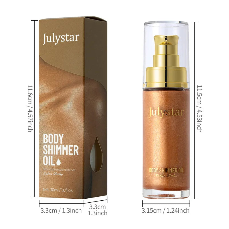 30ml Shimmer Highlighter for Face and Body Natural Skin Brightening Makeup Glitter