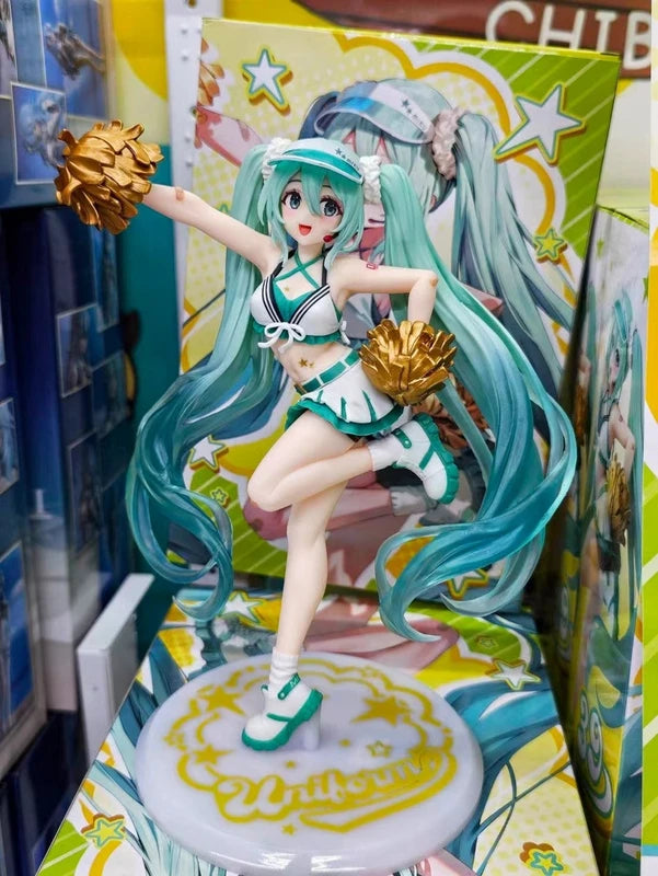 18cm Anime Hatsune Miku Action Figure Cheerleader PVC Figurine Collection Toys