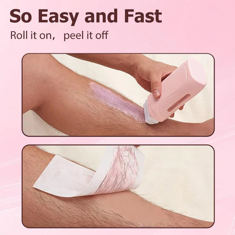 3-in-1 Electric Waxing Kit with Cartridges & Strips for Hair Removal