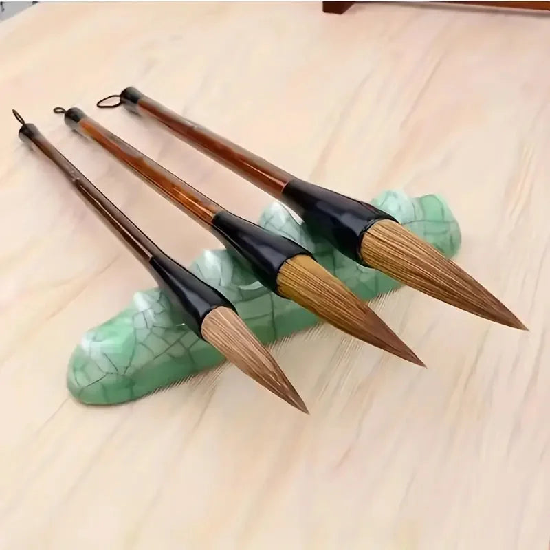 3-Piece High-Quality Painting Brush Set - Large, Medium & Small Chinese Style Art Supplies