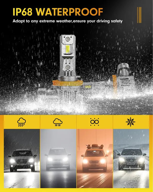H11 LED Bulbs 90000LM Bright Fog Lights 16 CSP Chips 250W Cool White