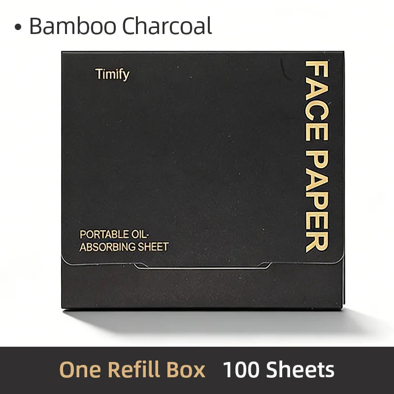 100 Sheets Oil Blotting Paper for Face Oil Control Refillable Facial Tissues