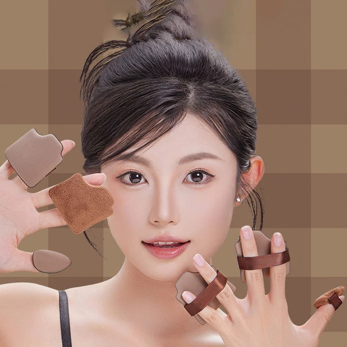 Makeup Blender Puffs Set 4/6pcs Velvet Sponge for Foundation & Powder