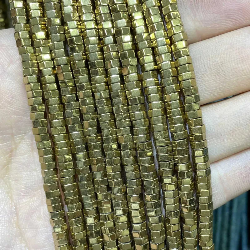 Natural Hematite Beads - Faceted Round Flat Spacer Jewelry Making Supplies