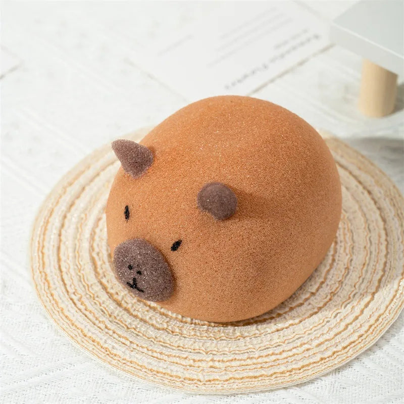 Super Soft Capybara Bath Sponge Ball for Face and Body Cleaning