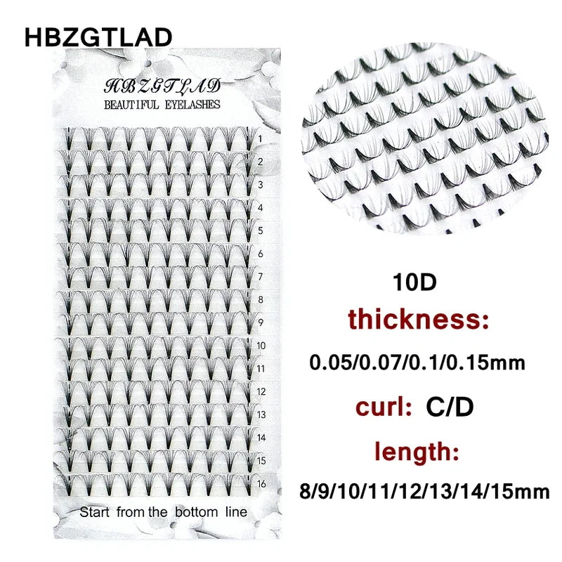Wholesale 16 Lines Volume Eyelash Extensions 8-18mm Premade Fans Handmade Synthetic Lashes