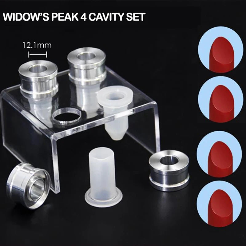 DIY Lipstick Mold Silicone 4-Cavity Makeup Tool for Lip Gloss & Balm